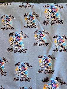 Clearance 1: Mud Sweat and Gears   - Cotton Spandex - 250g - 1 meter PIECE