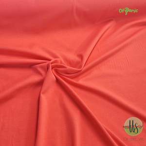 Cotton Spandex Plain: Coral -ORGANIC Cotton Spandex- 200g