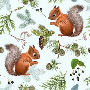 Prints: Squirrel - Cotton Spandex - 250g