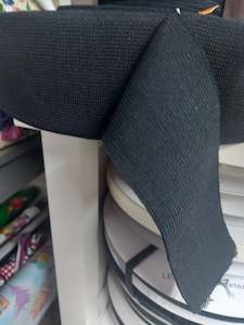 60mm Knitted Elastic - Black