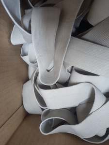 32mm IvoryColoured Knitted Elastic