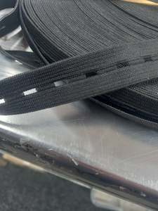 Elastic: Button Hole Elastic 25mm - Black