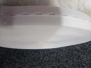 Button Hole Elastic 25mm - White