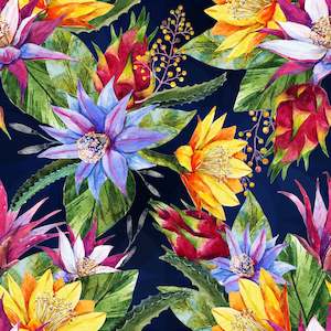 Floral Designs: Dragon Flower Blue background Custom Pre Order