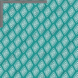 Abstract: Dark Turquoise Diamond Shape - Custom Pre-order