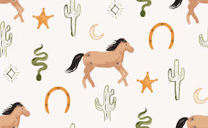 Western Desert horse boho 4 inch - Ashleigh Fish - Custom Pre Order