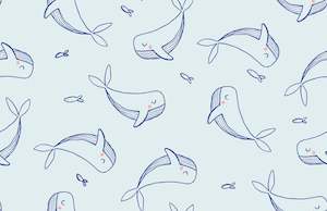 6 inch deep blue Whale of a Time - Ashleigh Fish - Custom Pre Order