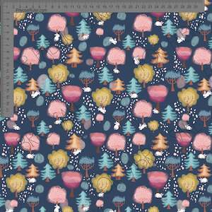 Small Bunnies on Navy- Sarah McAlpine Art- Custom Pre Order