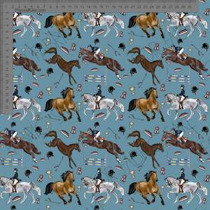 Horses on Blue Single Layer - Sarah McAlpine Art- Custom Pre Order