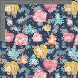 Insects Sarah: Shadow Bunnies on Navy - Sarah McAlpine Art- Custom Pre Order