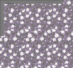 Ditsy Floral on Purple- Ashleigh Fish - Custom Pre Order