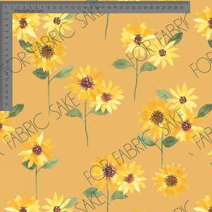 Floral Ashleigh Fish: Sunflowers on yellow - Ashleigh Fish - Custom Pre Order