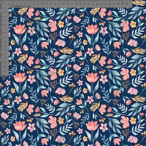 Pink Blue & Mustard Navy - Ashleigh Fish - Custom Pre Order