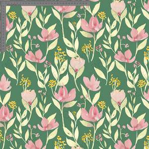 Wild Flowers Green - Ashleigh Fish - Custom Pre Order