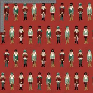 Nutcrakers Christmas Ashleigh Fish: Nutcracker on Red- Ashleigh Fish - Custom Pre Order