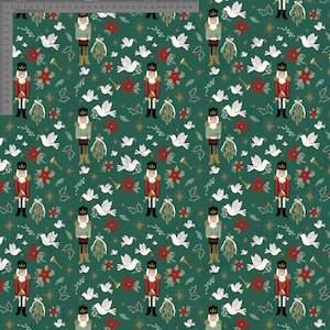 Nutcrakers Christmas Ashleigh Fish: Nutcracker Christmas on Misseltoe Green- Ashleigh Fish - Custom Pre Order
