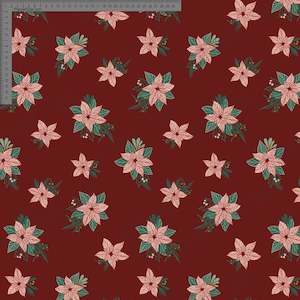 Nutcrakers Christmas Ashleigh Fish: Pointsetta on Berry- Ashleigh Fish - Custom Pre Order