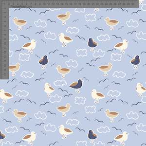 Seagulls on Pale Blue- Ashleigh Fish - Custom Pre Order
