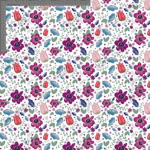 Bright Floral on White - Sarah McAlpine Art- Custom Pre Order