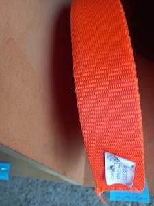 38mm polypropylene Ridged webbing - Fluro Orange