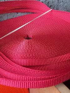 10mm polypropylene Ridged webbing - Red