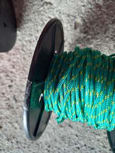3mm Braided Polypropylene Cord - Emerald with Yellow Fleck