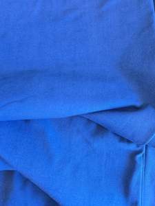 Cotton Spandex Plain: Blue Cotton Spandex- 210g 1 metre remnant