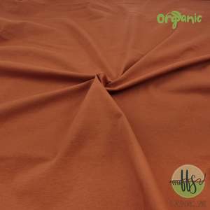 Rust -ORGANIC Cotton Spandex- 210g 1 metre remnant