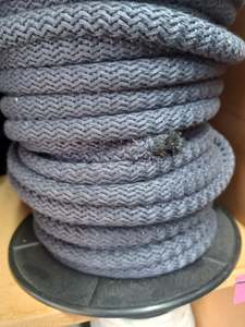 Bag Accessories: 15mm Knitted Cotton Cord - Charcoal