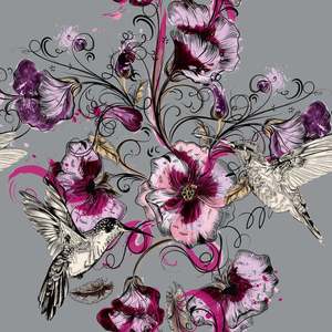 Custom Pre Order: Humming Bird on Grey