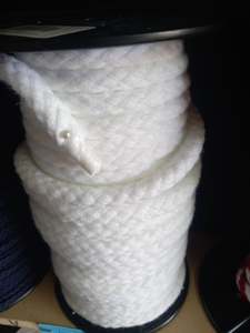 Apparel Cords And Tapes: 10mm Arcylic cord with inner - white