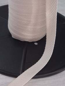Apparel Cords And Tapes: 12mm Knitted poly/cotton webbing/tape - Raw(NaturaL)