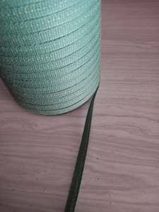 Apparel Cords And Tapes: 6mm Knitted cotton tape - Green