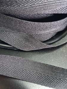 Apparel Cords And Tapes: 19mm Knitted poly/cotton webbing/tape - Black