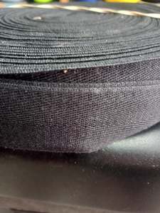 Webbing Tape: 38mm Cotton Herringbone Tape/Webbing Black