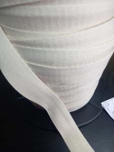 25mm Cotton Herringbone Tape/webbing - Natural(raw)
