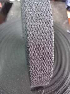 25mm Cotton pebble weave tape- Black