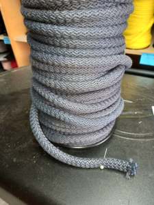 12mm Knitted Cotton Cord - Charcoal