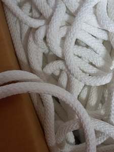 15mm Knitted Polyester Cord - White