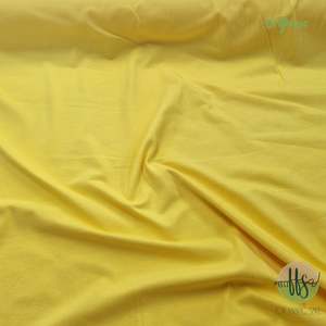 Cotton Spandex Plain: Yellow -ORGANIC Cotton Spandex- 200g
