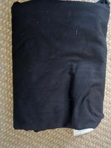 Black Organic Cotton Spandex - 1 metre remnant