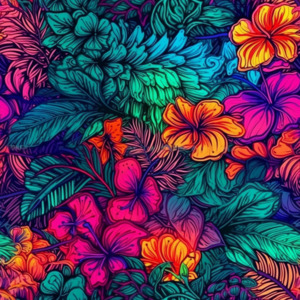 Neon Flowers - Custom Print