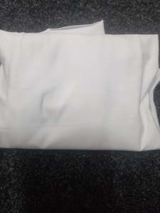 All Fabric: White Organic Cotton Spandex - 1 metre remnant