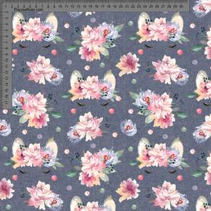 Floral Designs: floral crown on denim - Custom Print