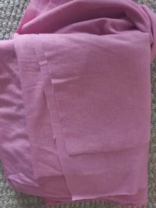 All Fabric: Rose pink 100% merino -  1.60cm remnant, small hole, photographed