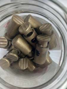Haberdashery: 6mm Goid Nickel Barrel Spring Toggles
