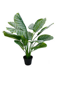 Artificial Plants: Artificial Plant Potted Calathea