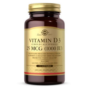 Immunity: Solgar Vitamin D3 (250 Softgels)