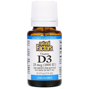 Immunity: Natural Factors Liquid Vitamin D3 (500 Drops)