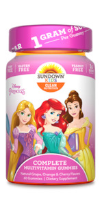 Kids: Sundown Disney Princess Multivitamin Gummies